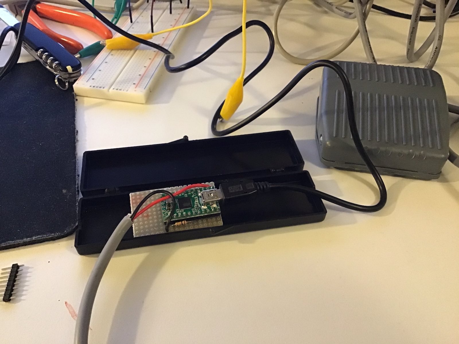 The final board with its case